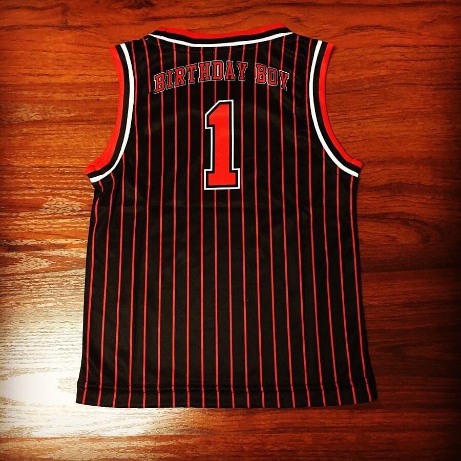 red and grey basketball jersey